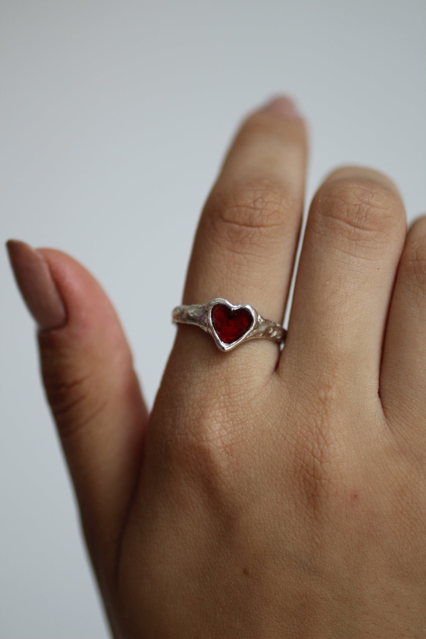 Red heart ring