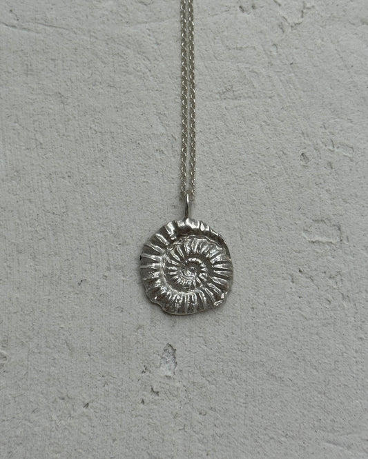 Ammonite shell pendant