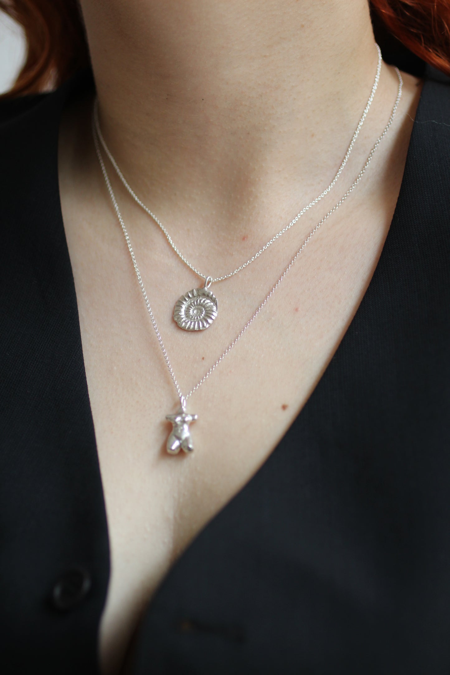 Ammonite shell pendant