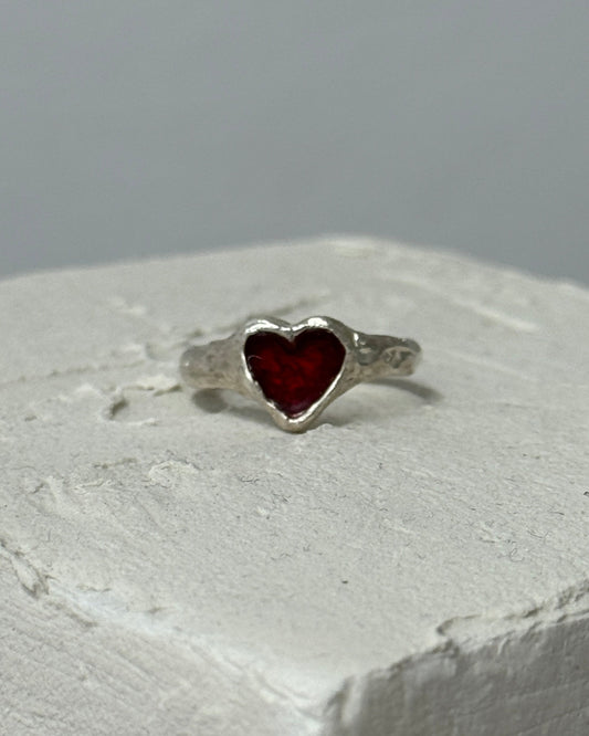 Red heart ring