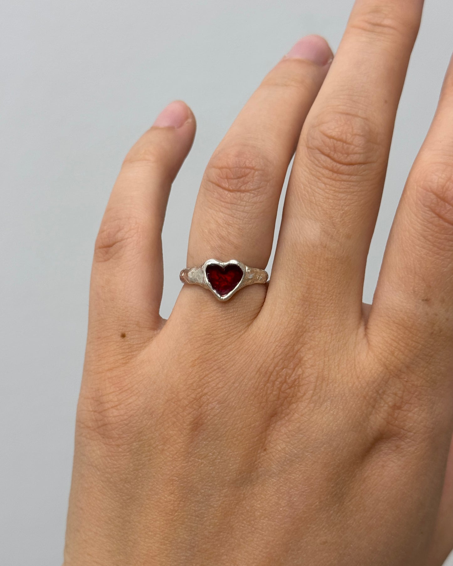 Red heart ring