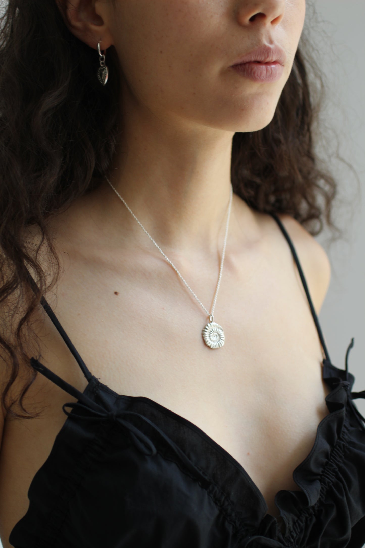 Ammonite shell pendant